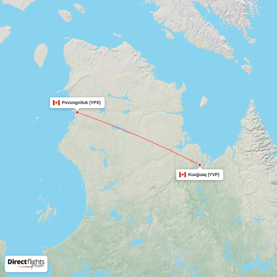 YVP - YPX route map