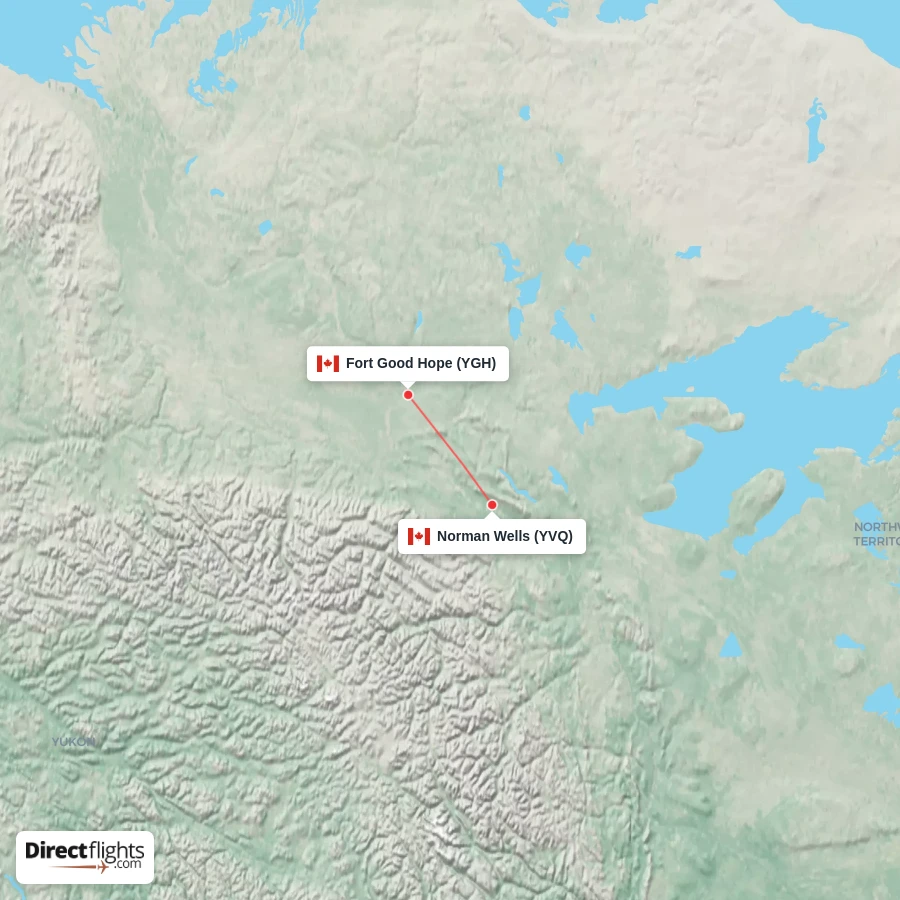 YVQ - YGH route map