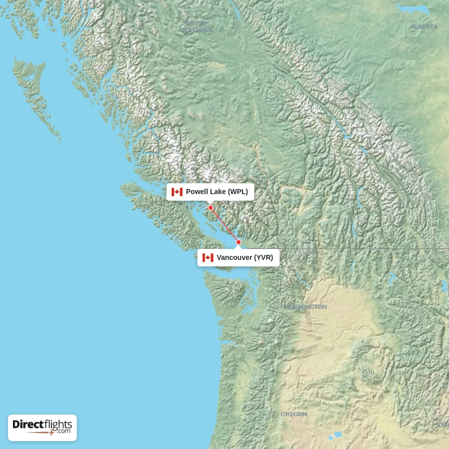YVR - WPL route map