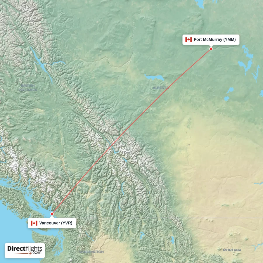 YVR - YMM route map