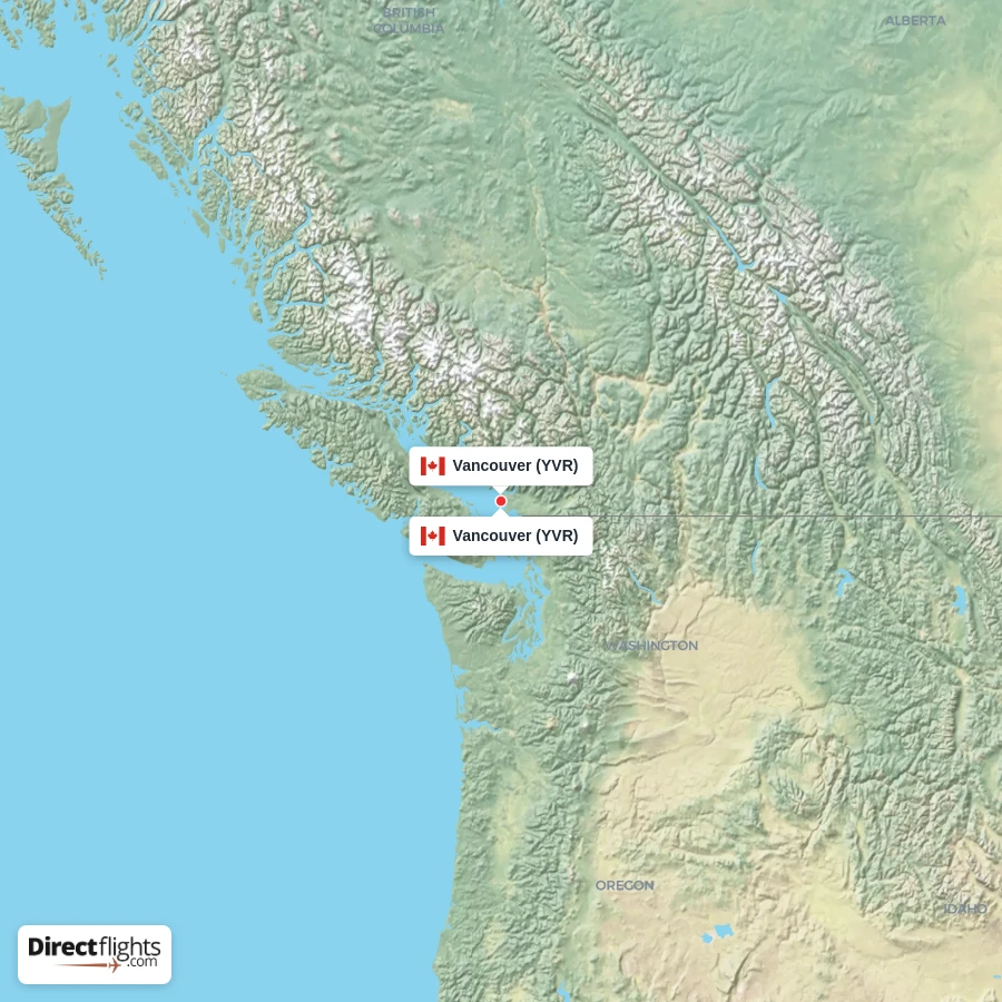 YVR - YVR route map