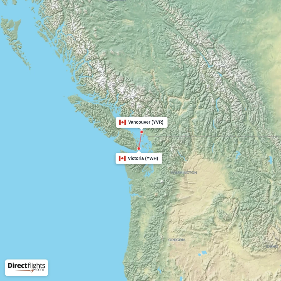 YVR - YWH route map