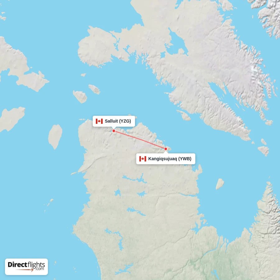 YWB - YZG route map