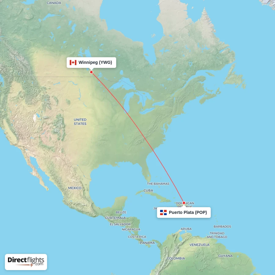 YWG - POP route map