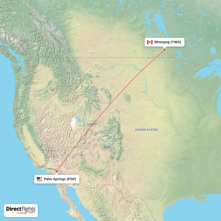 YWG - PSP route map