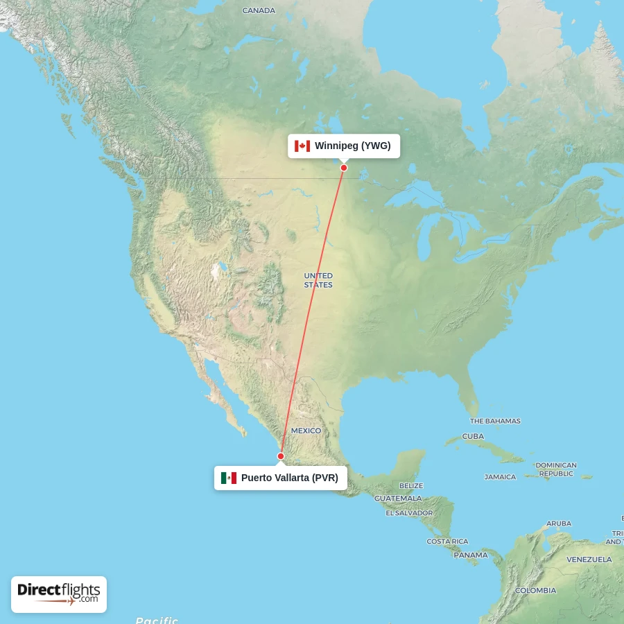 YWG - PVR route map