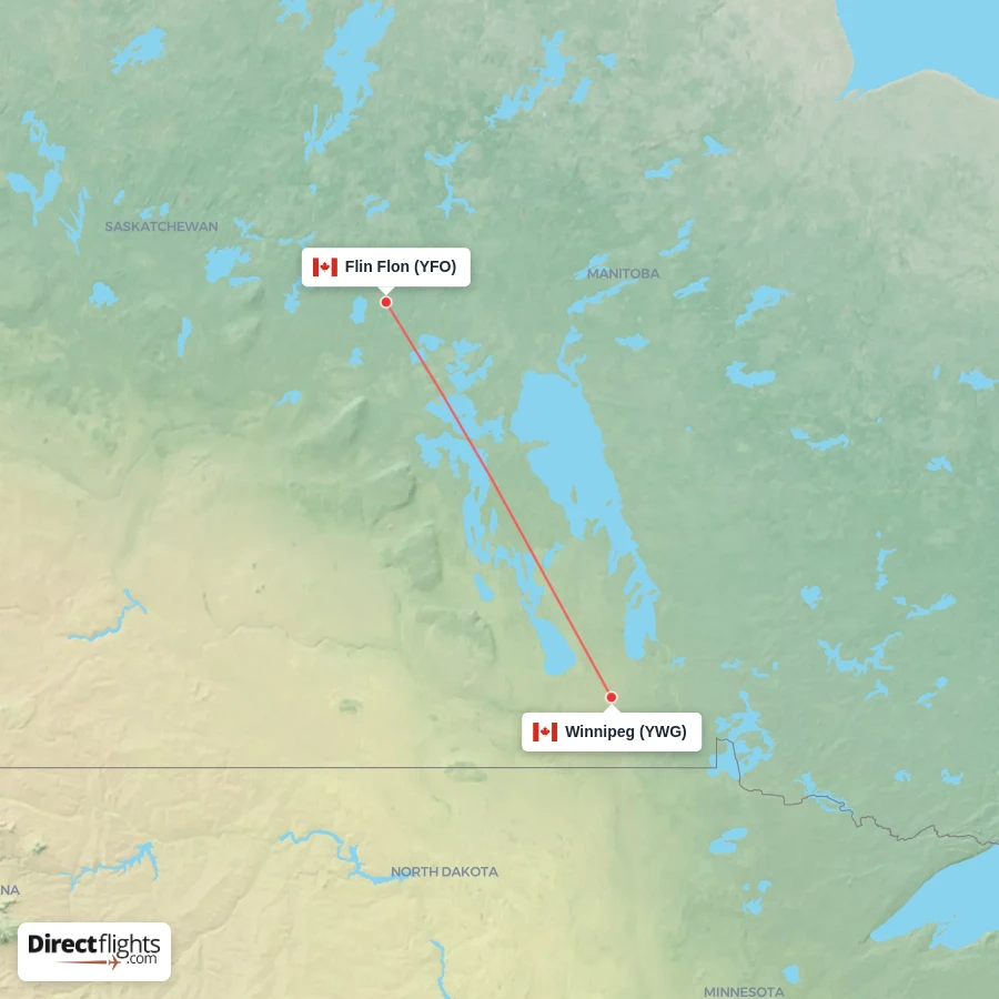 YWG - YFO route map