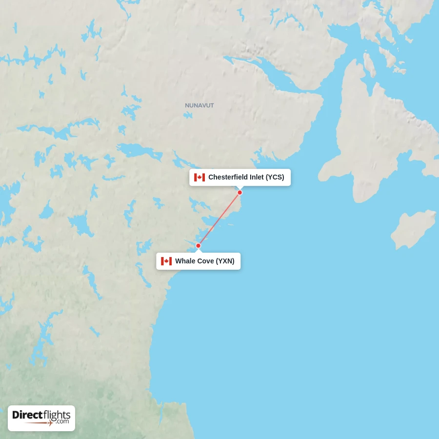 YXN - YCS route map
