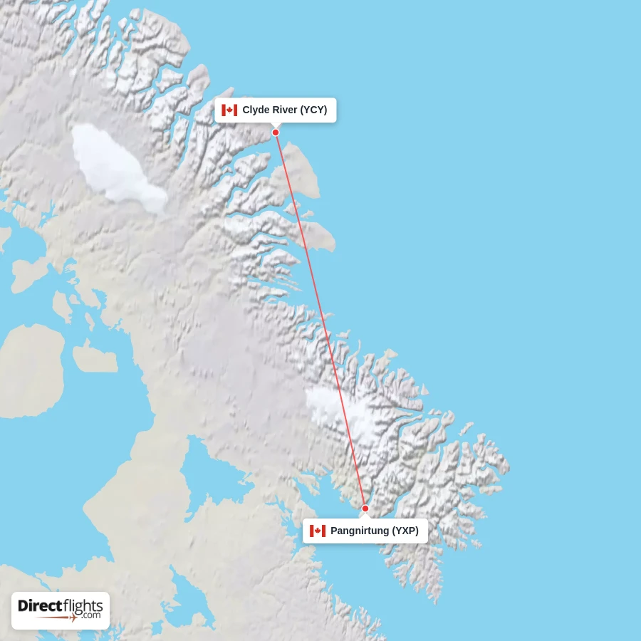 YXP - YCY route map
