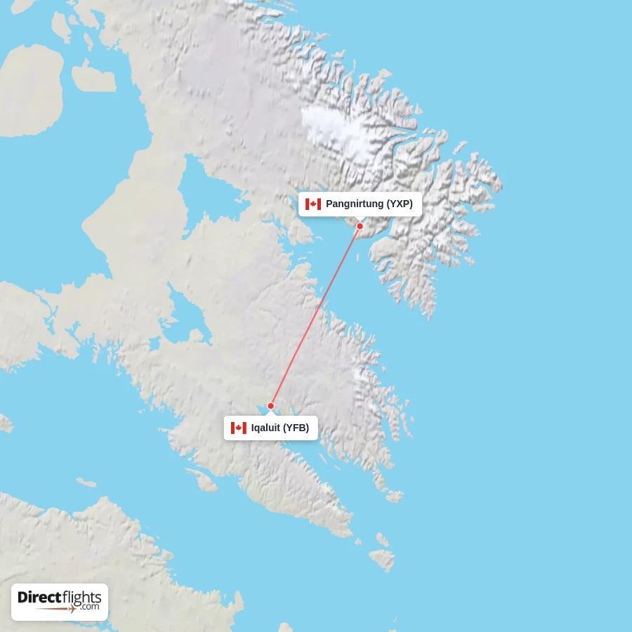 YXP - YFB route map