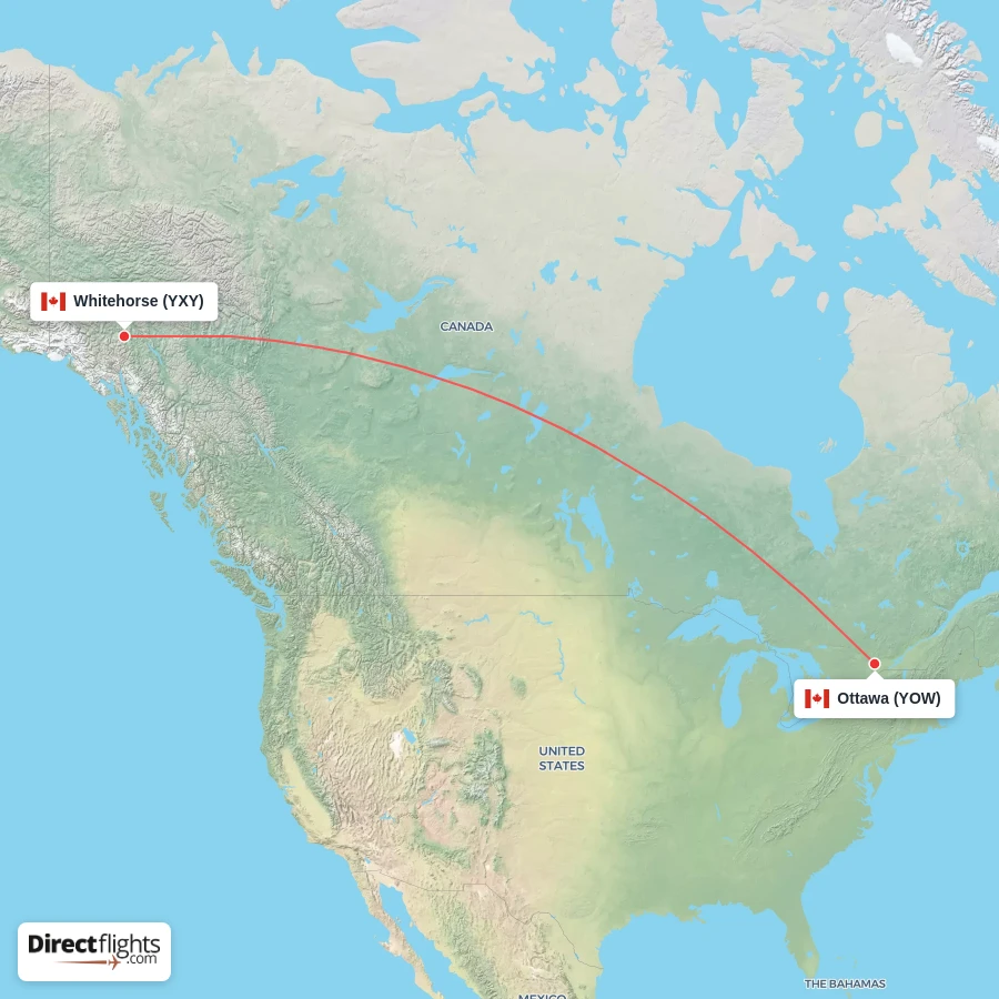 YXY - YOW route map