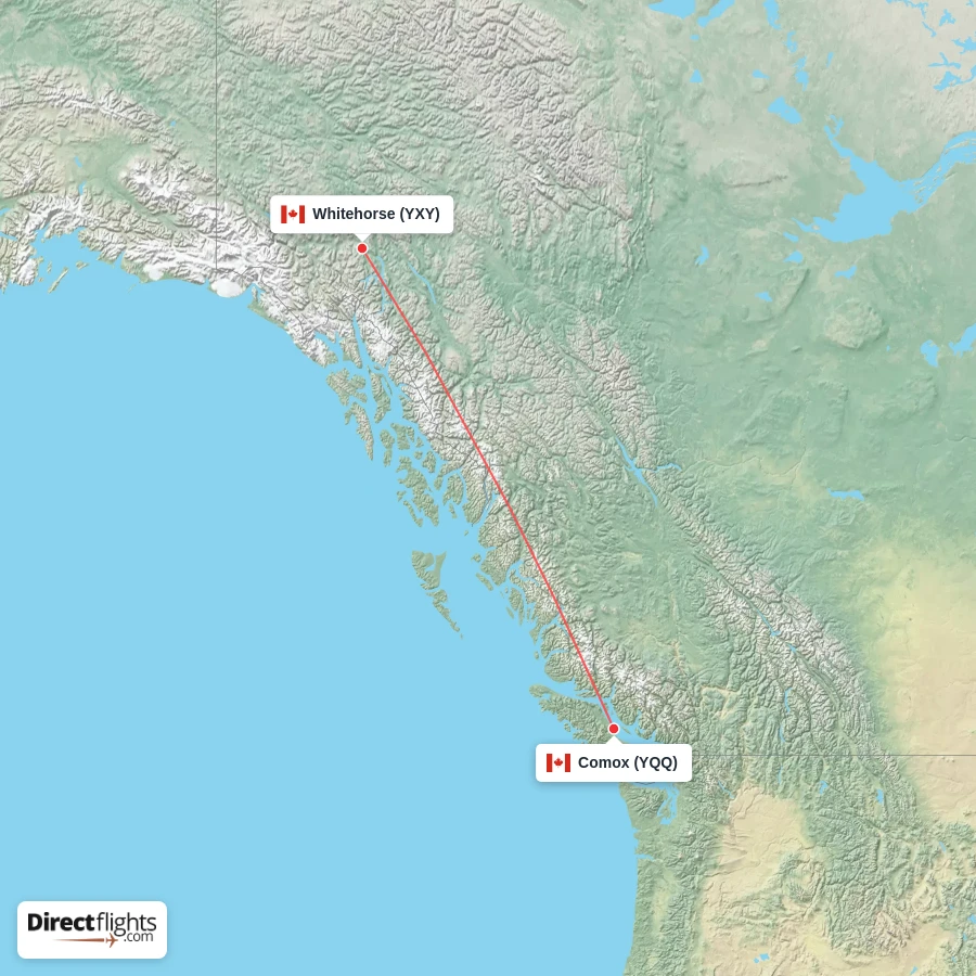 YXY - YQQ route map