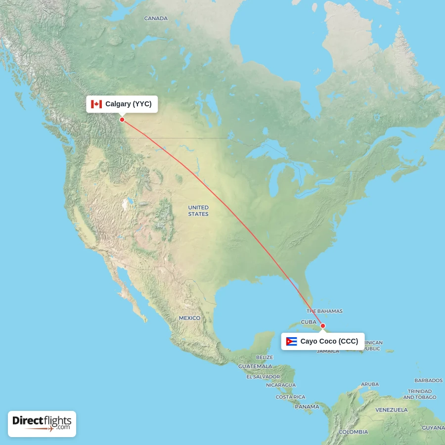 YYC - CCC route map