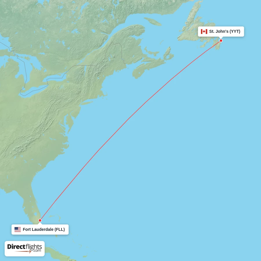 YYT - FLL route map