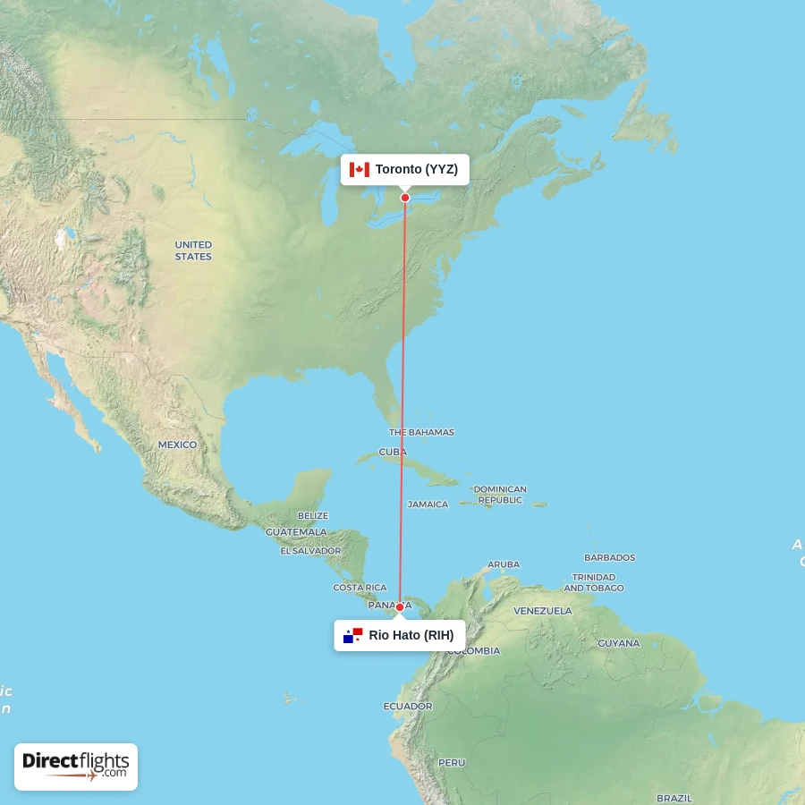 YYZ - RIH route map