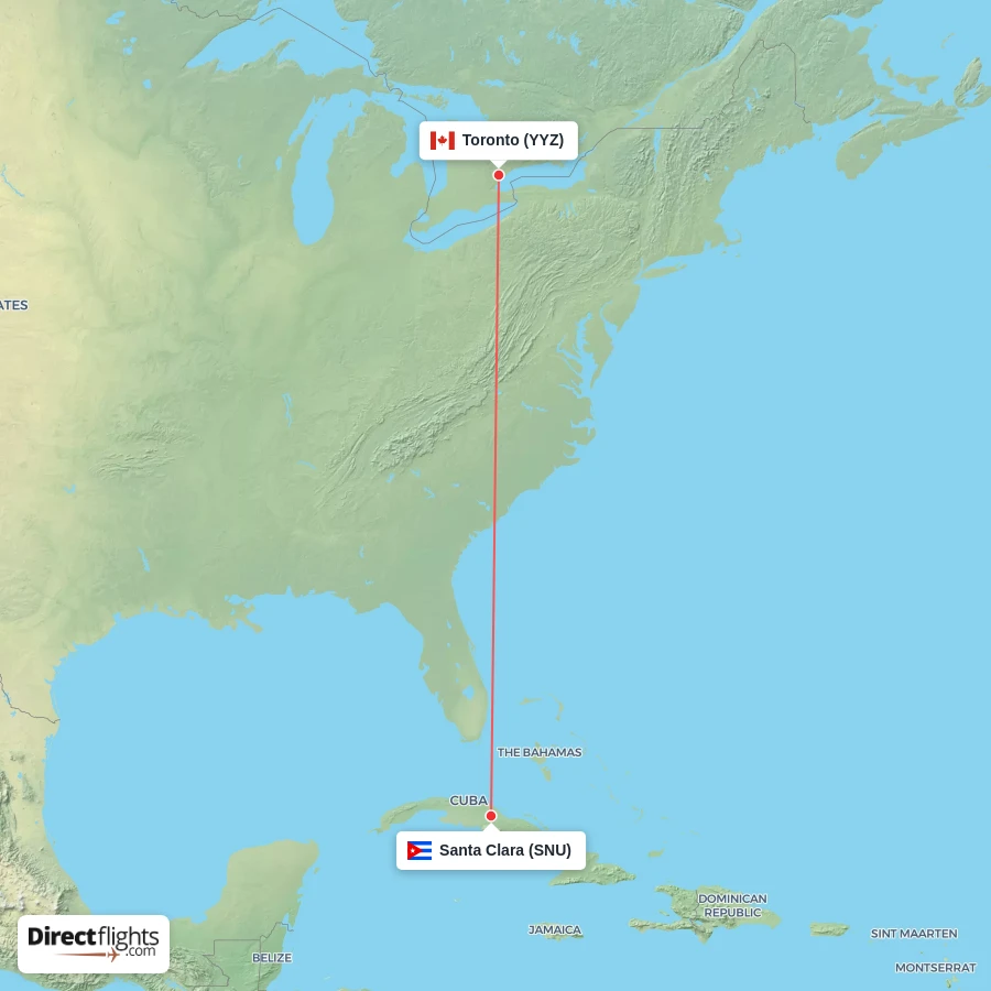 YYZ - SNU route map