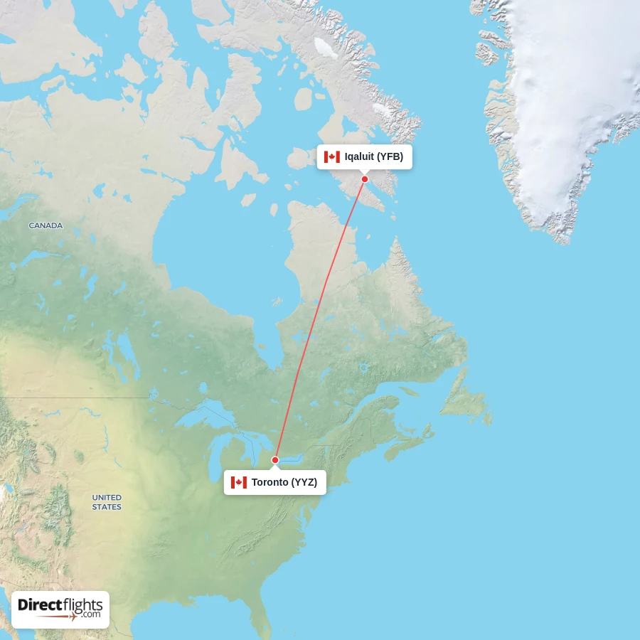 YYZ - YFB route map