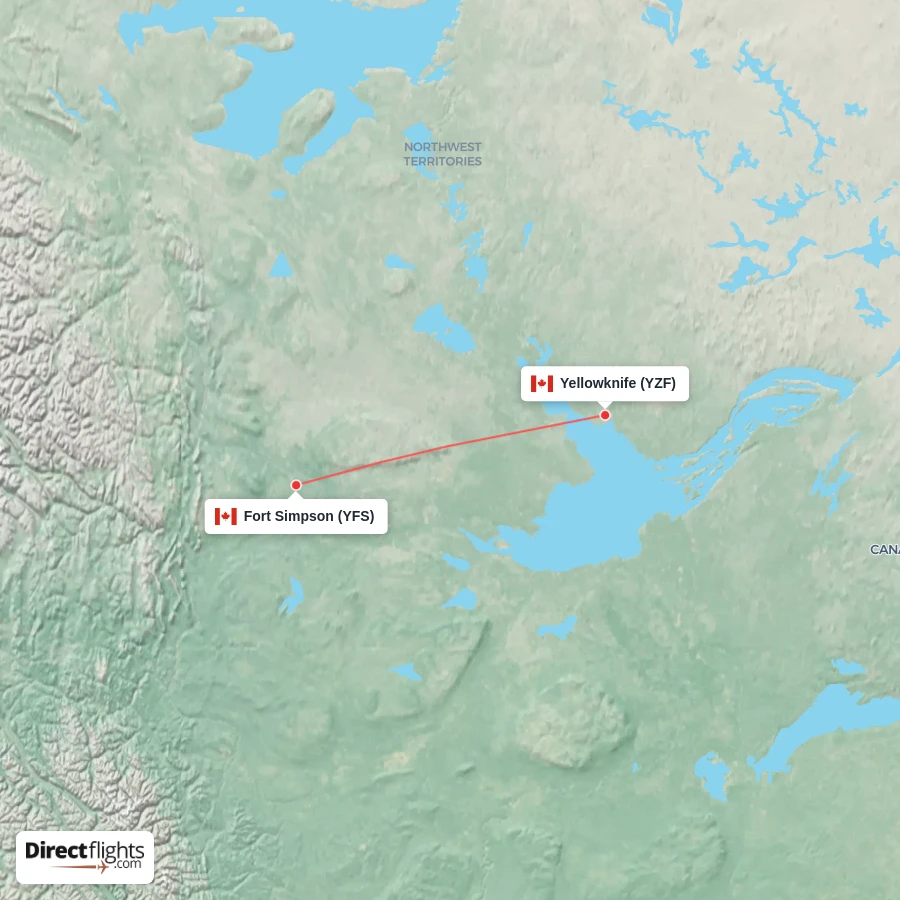 YZF - YFS route map