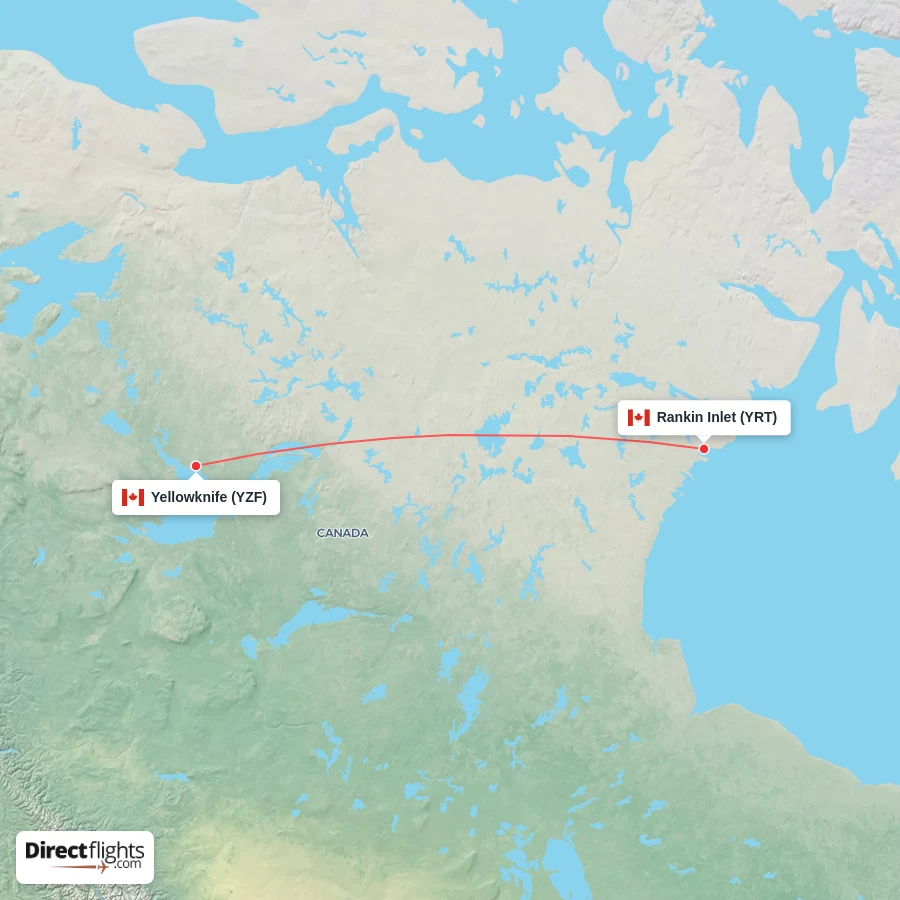 YZF - YRT route map
