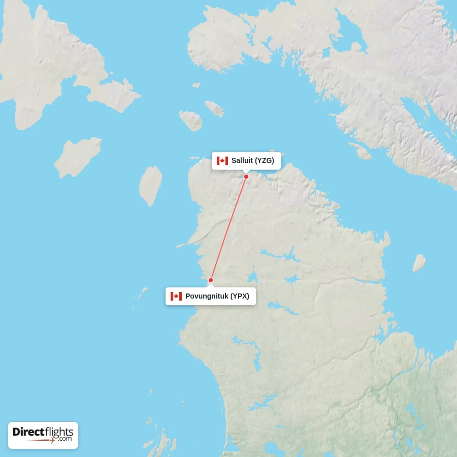 YZG - YPX route map
