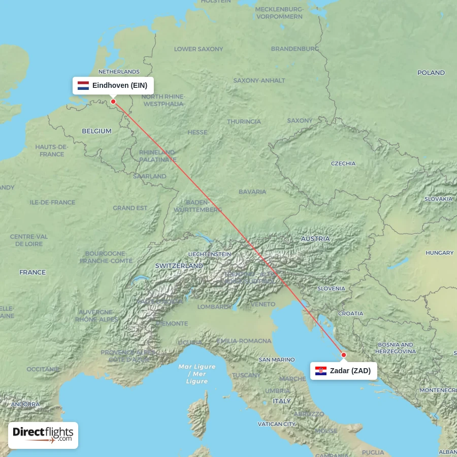 ZAD - EIN route map