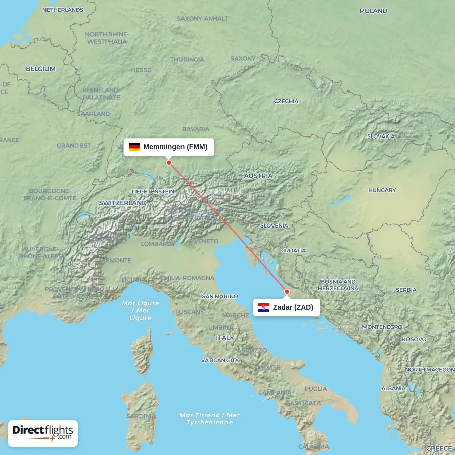ZAD - FMM route map
