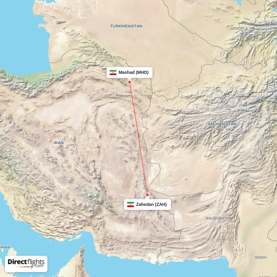 ZAH - MHD route map