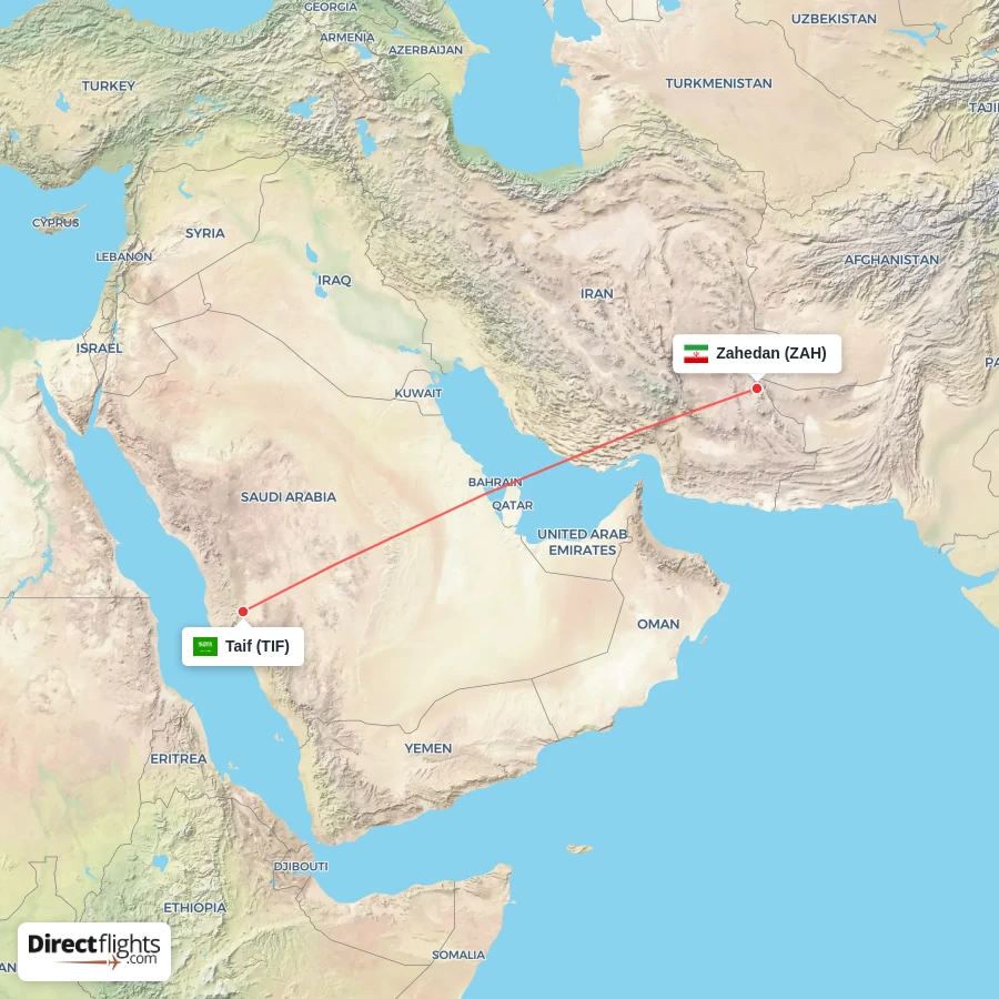 ZAH - TIF route map