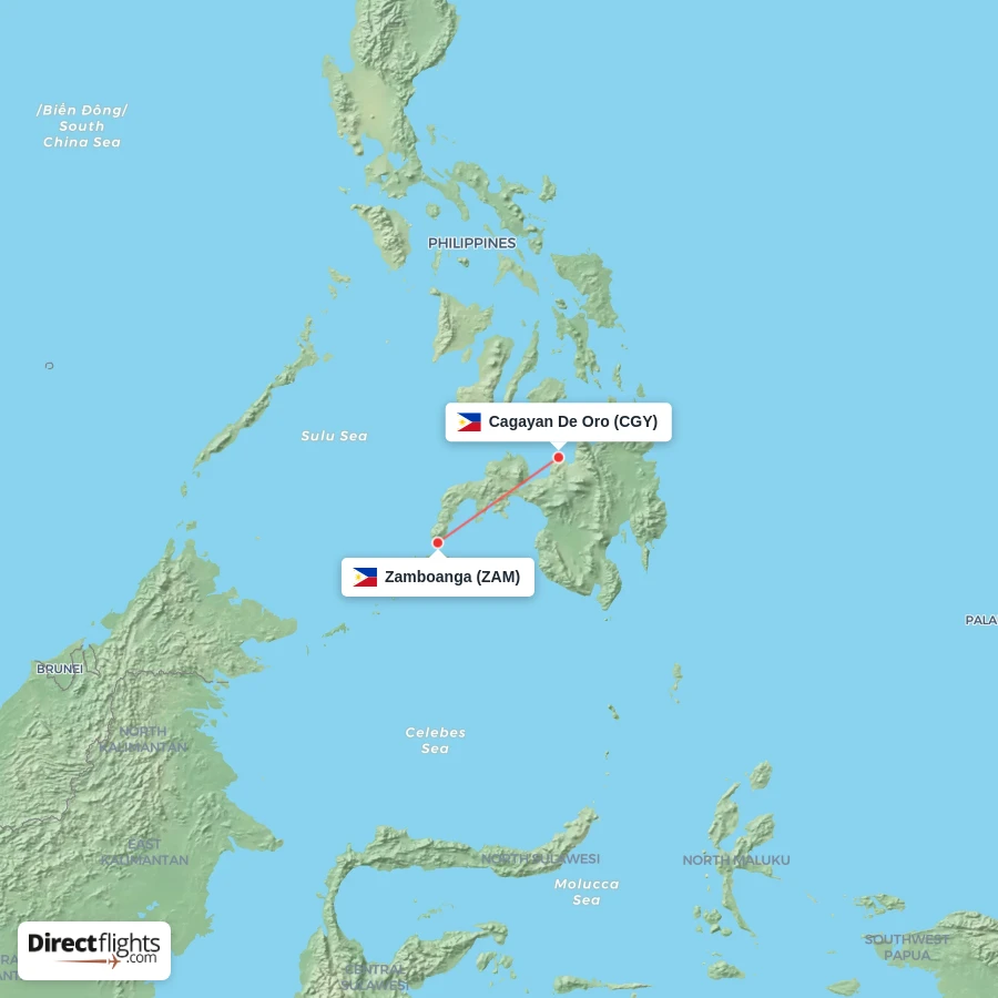 ZAM - CGY route map
