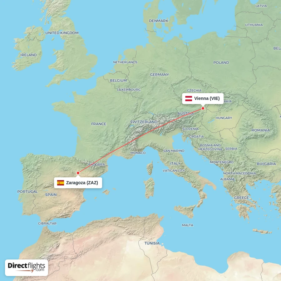 ZAZ - VIE route map