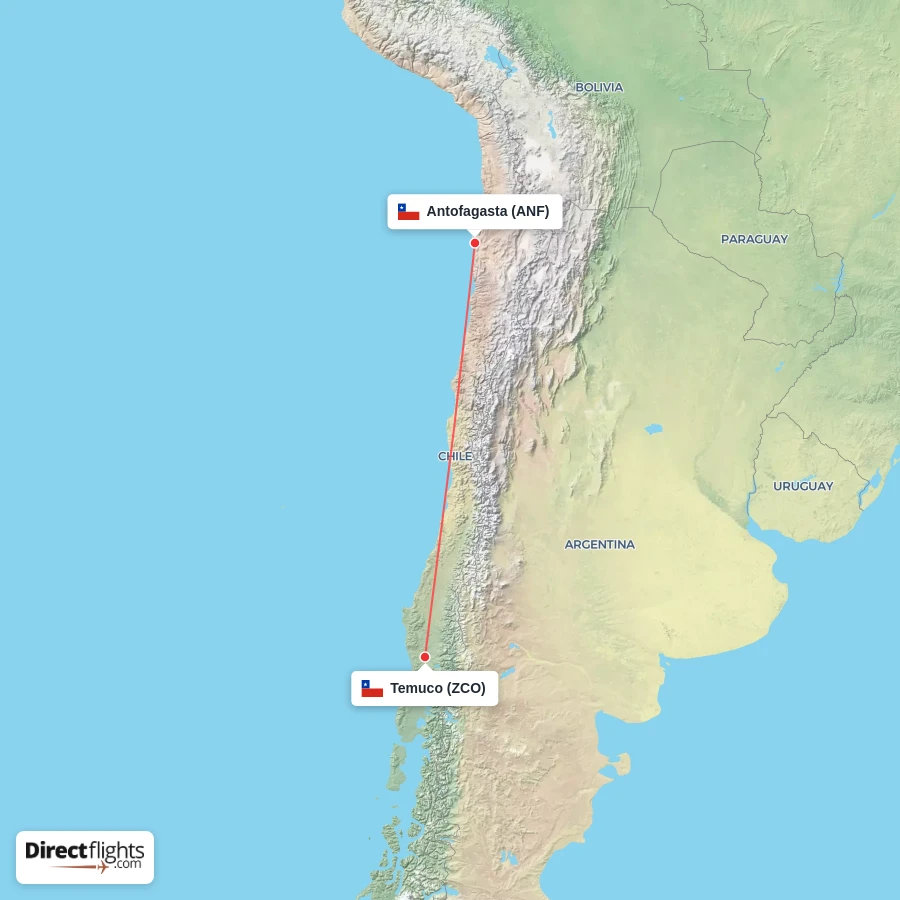 ZCO - ANF route map