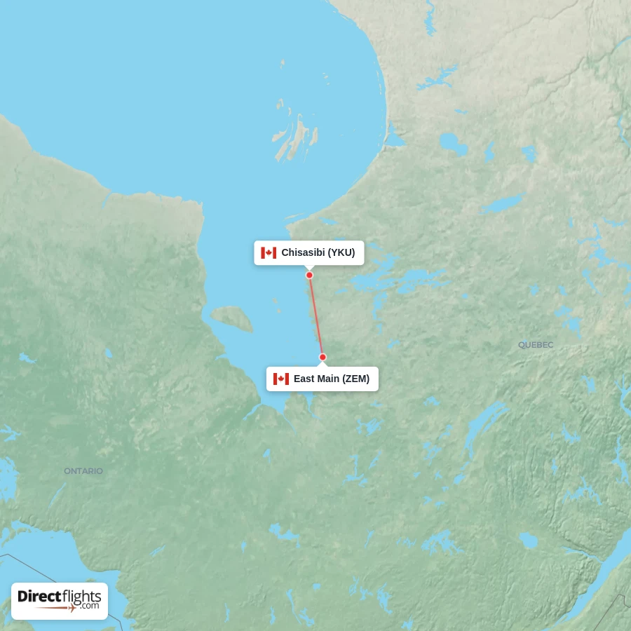 ZEM - YKU route map
