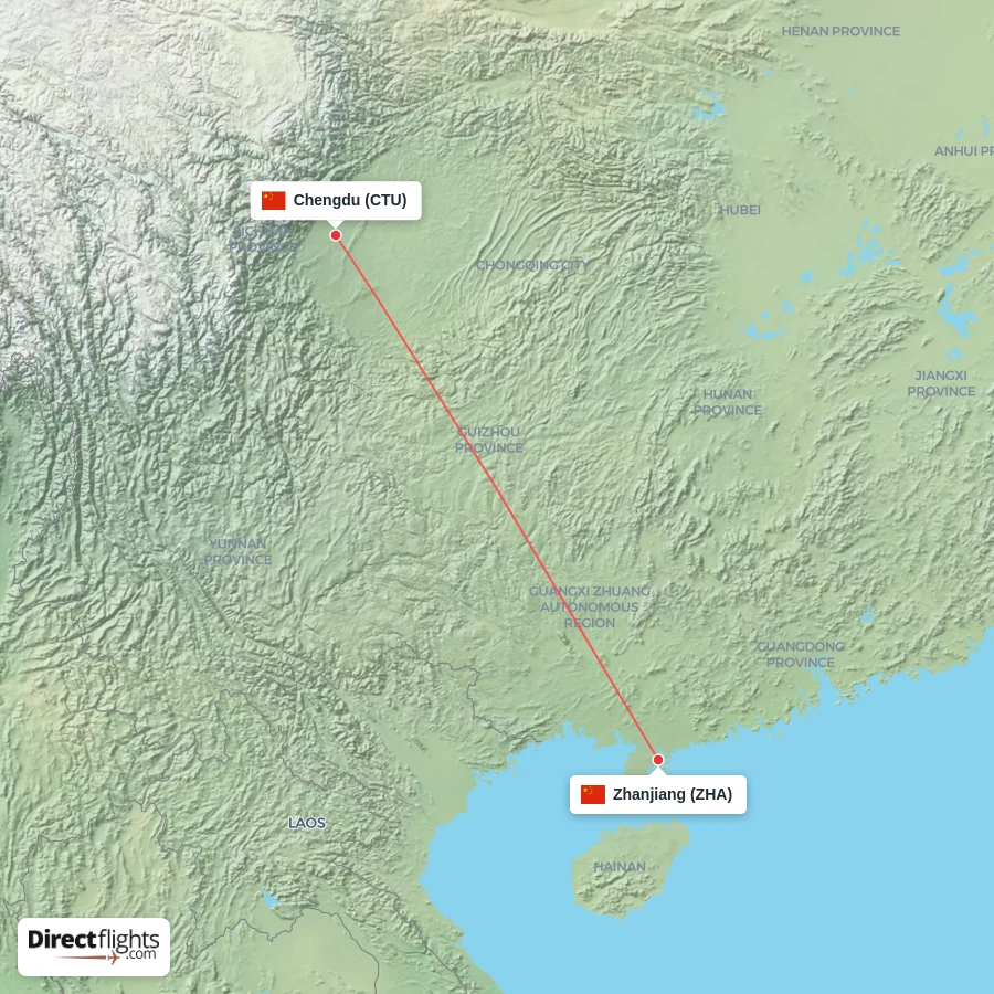 ZHA - CTU route map