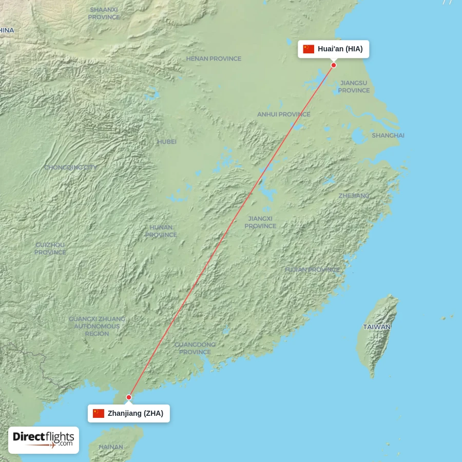 ZHA - HIA route map