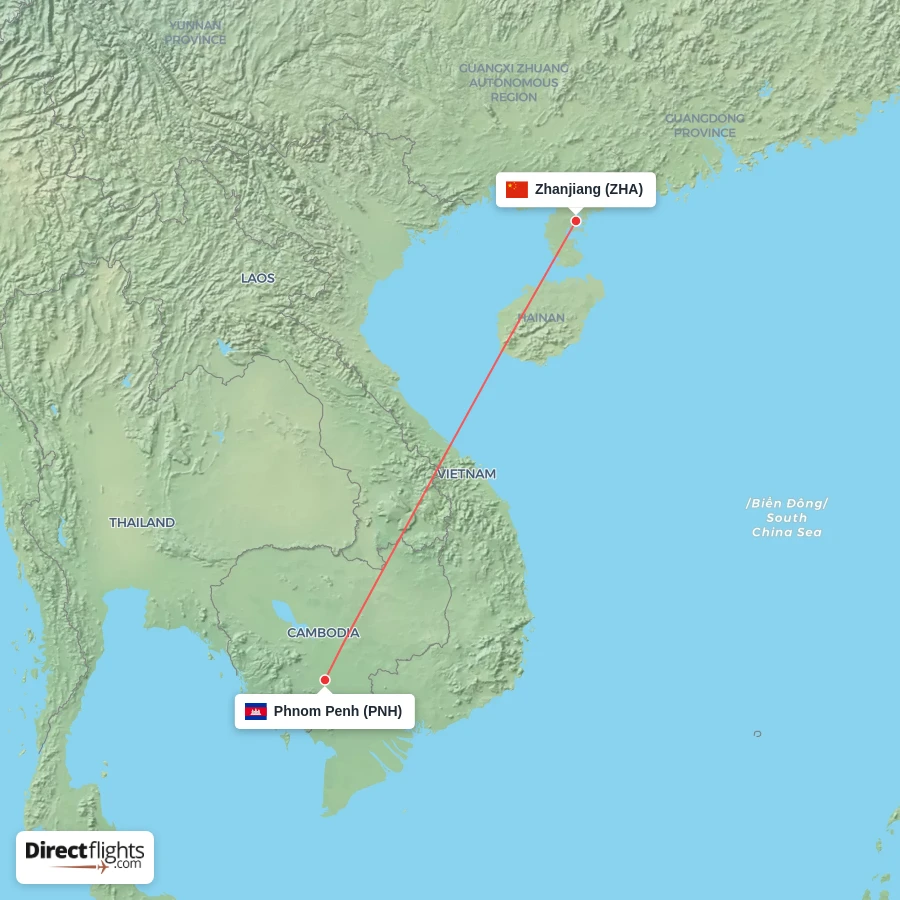 ZHA - PNH route map
