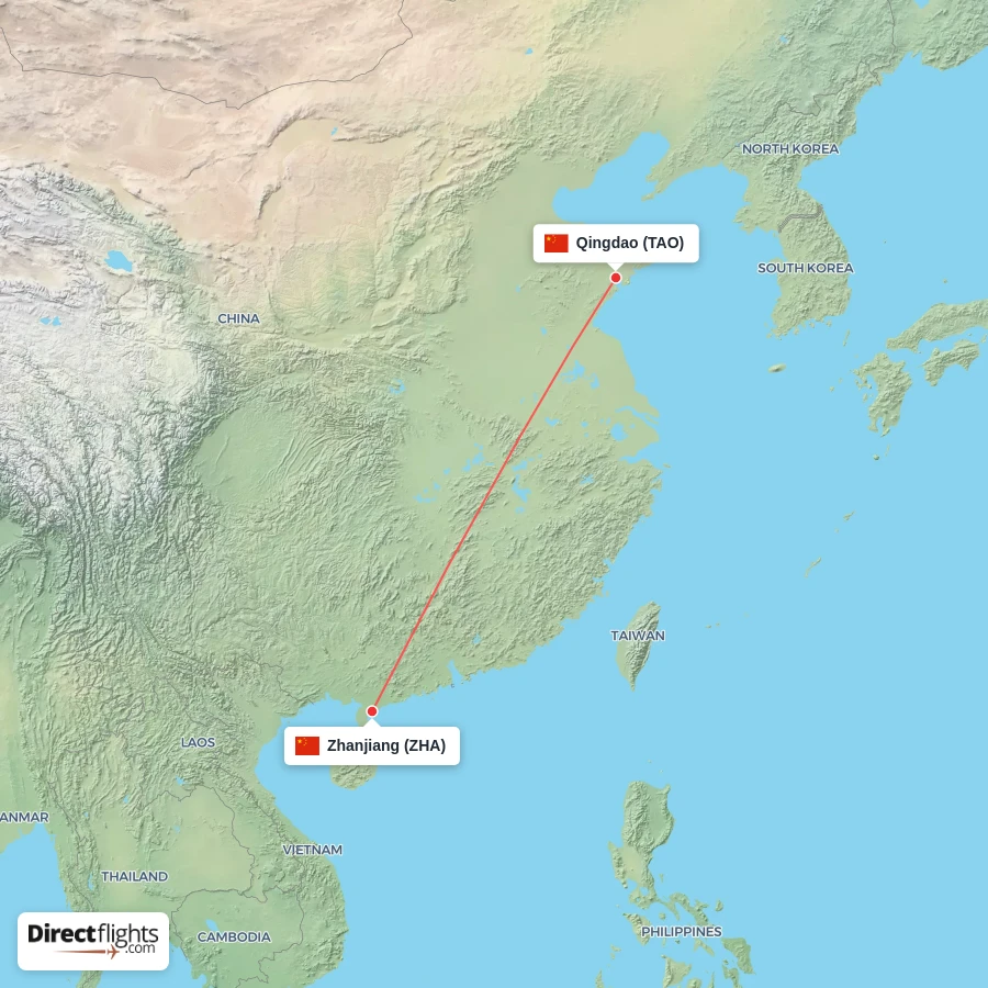 ZHA - TAO route map