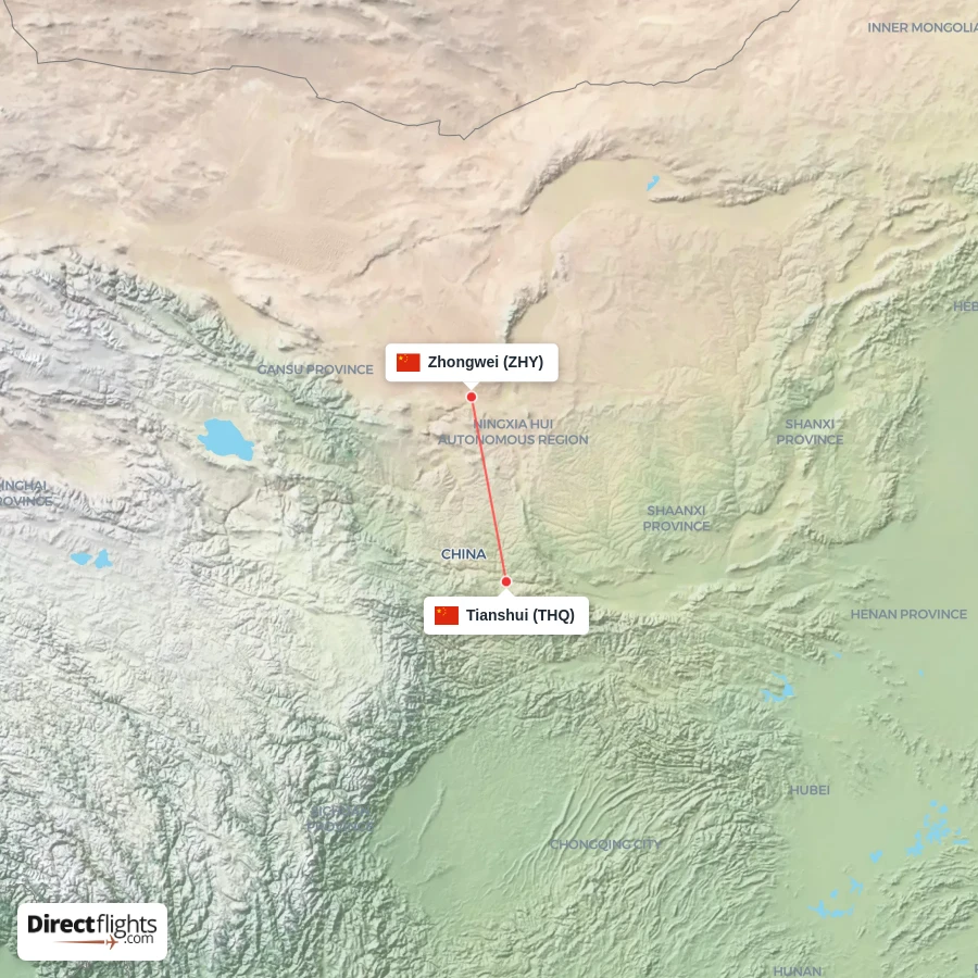 ZHY - THQ route map