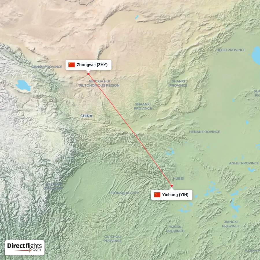 ZHY - YIH route map