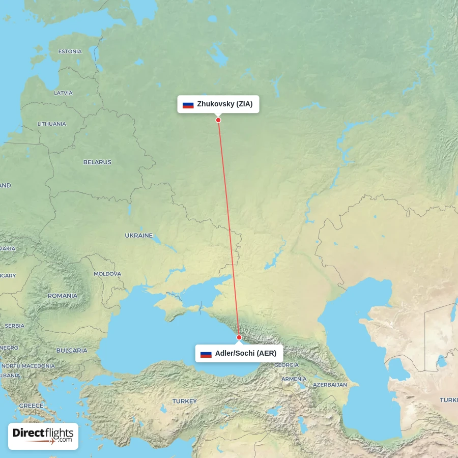 ZIA - AER route map