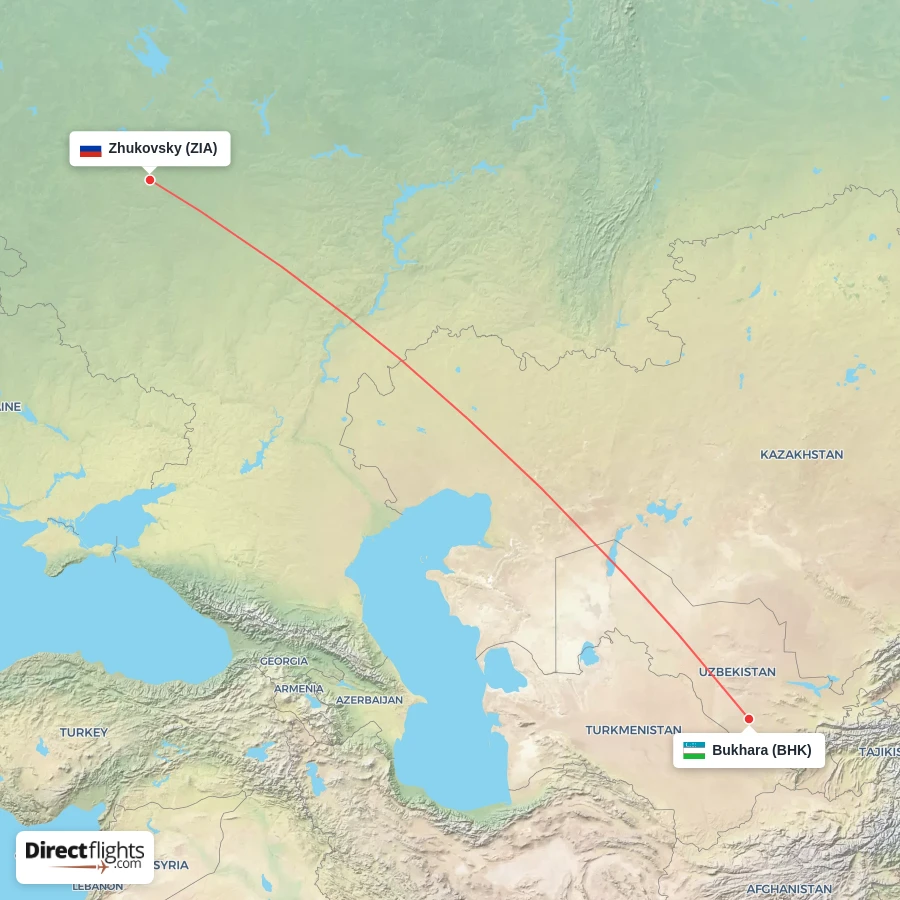 ZIA - BHK route map