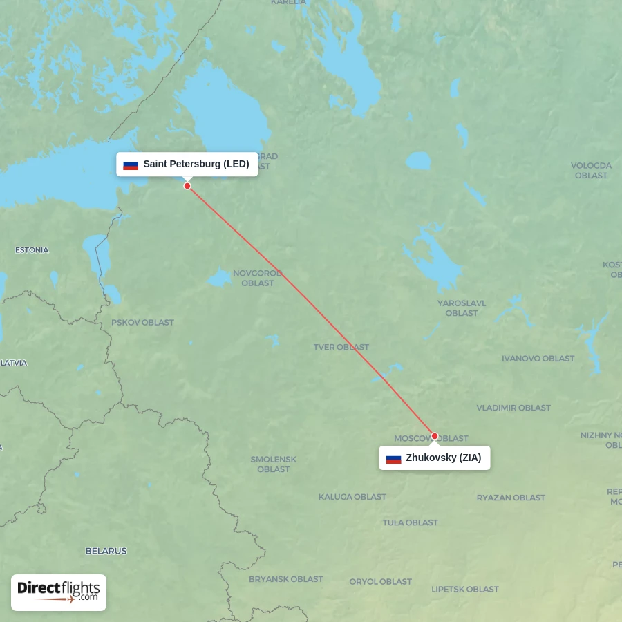 ZIA - LED route map