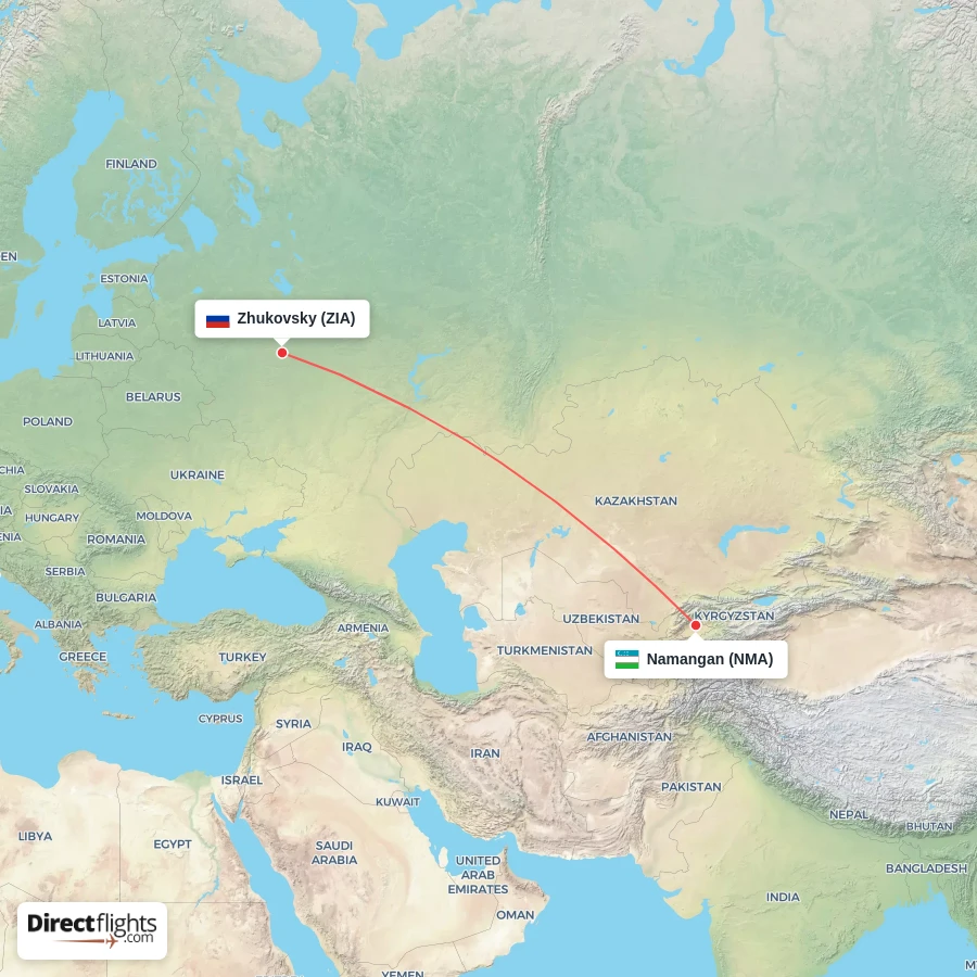 ZIA - NMA route map