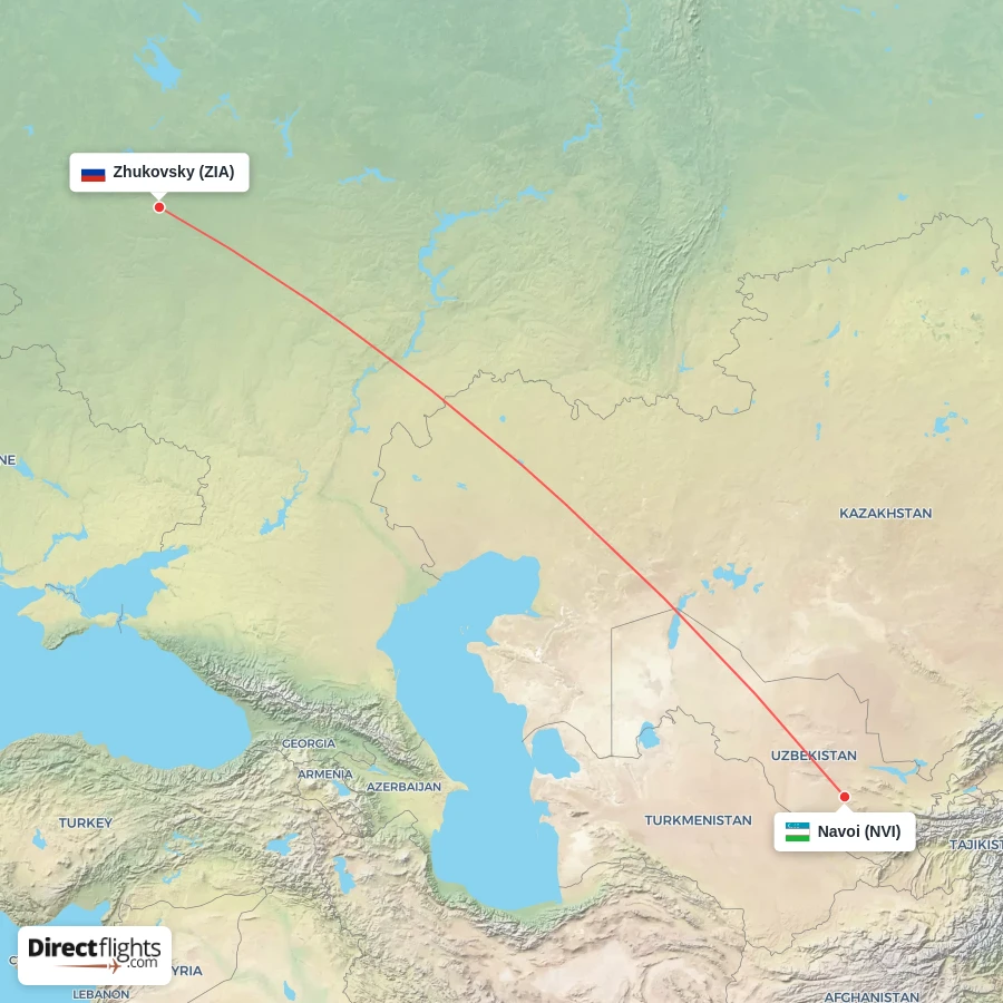 ZIA - NVI route map