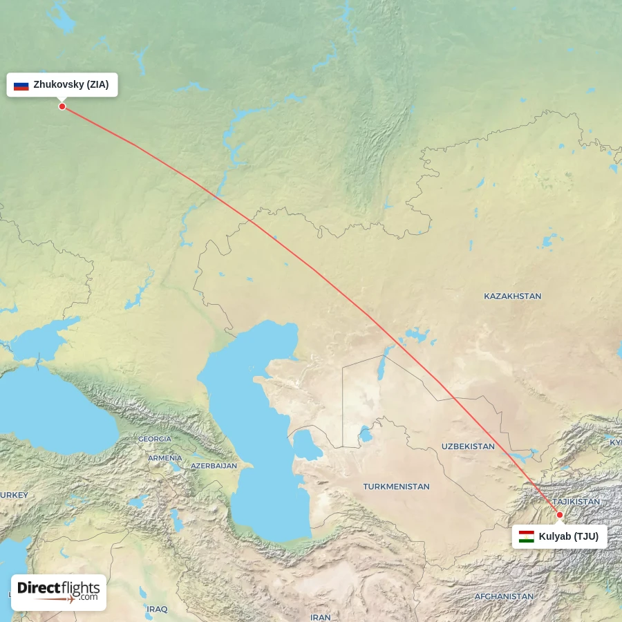 ZIA - TJU route map