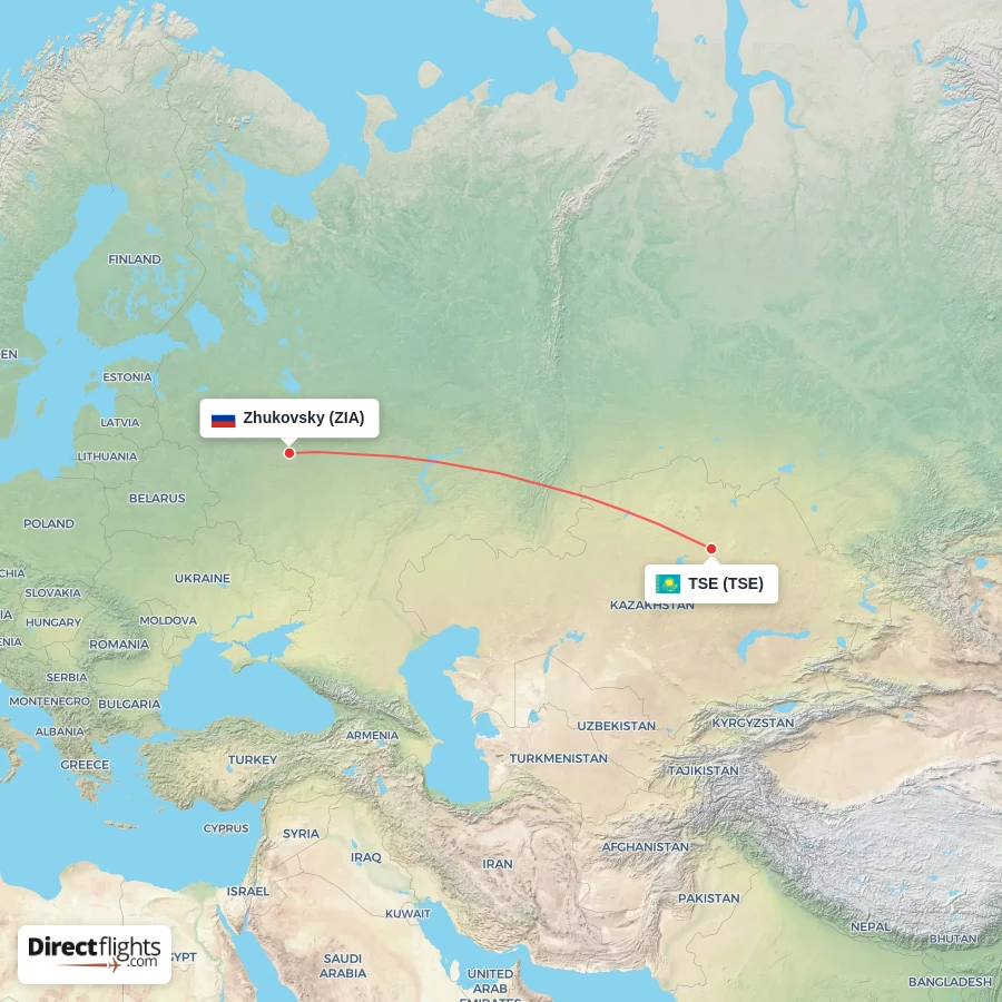 ZIA - TSE route map