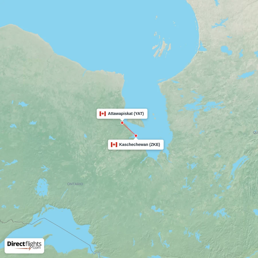 ZKE - YAT route map