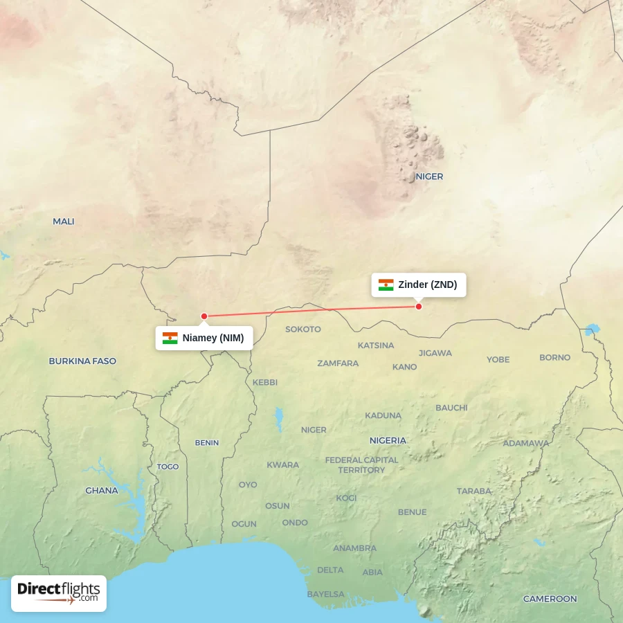 ZND - NIM route map