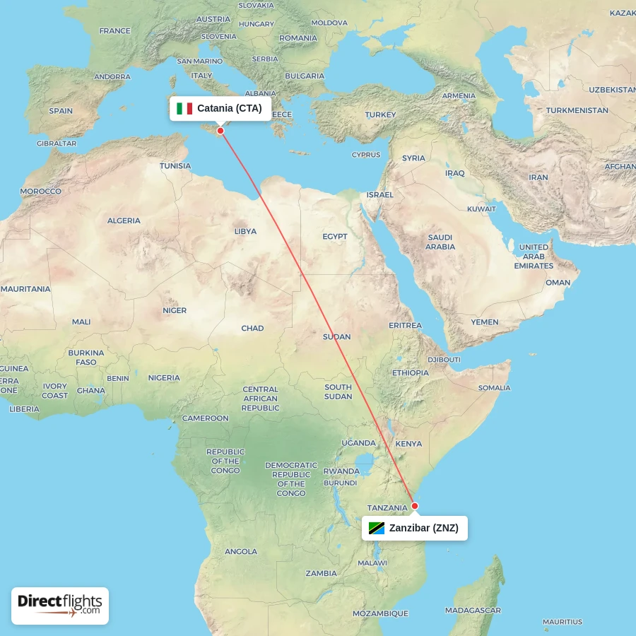 ZNZ - CTA route map