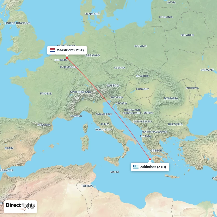ZTH - MST route map