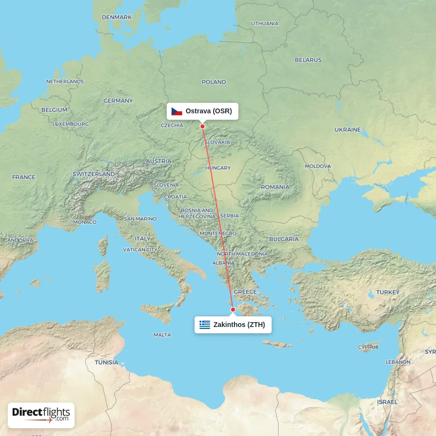 ZTH - OSR route map